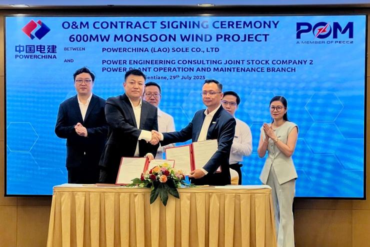 POM KÝ KẾT HỢP ĐỒNG DỊCH VỤ VẬN HÀNH VÀ BẢO TRÌ (O&M) CHO DỰ ÁN NHÀ MÁY ĐIỆN GIÓ MONSOON